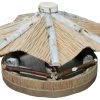Futterhaus Aus Birkenholz Mit Strohdach, Rund -Josera Store 070110futterhausbirkestrohdachsilo40x40x25cm