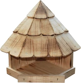 Futterhaus - Vogelhaus Als Eckhaus Mit Schindeln 3 Futterhaus - Vogelhaus Als Eckhaus Mit Schindeln