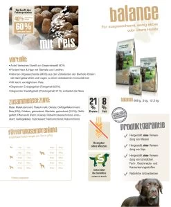 Bewi Dog Balance 12,5kg -Josera Store balancebersicht1